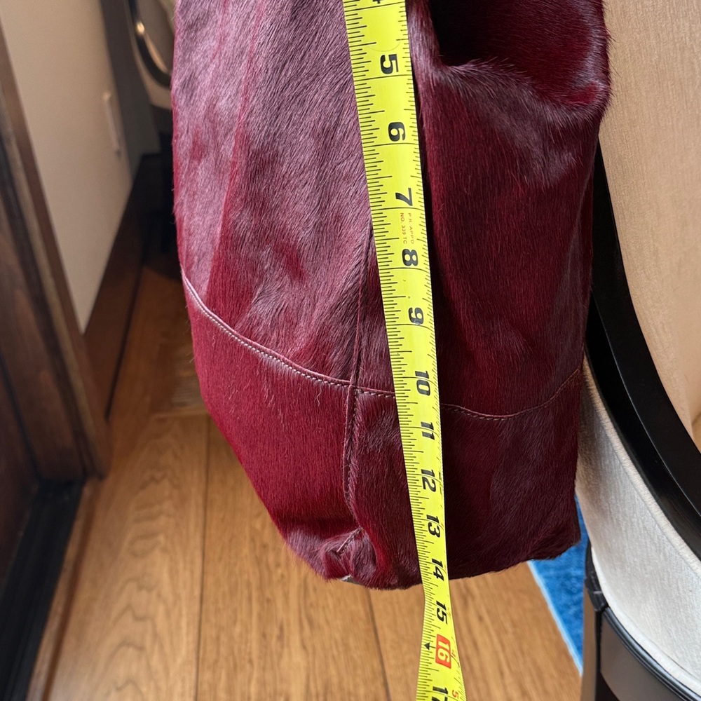 Burgundy Drawstring Backpack with Black Straps - … - image 5